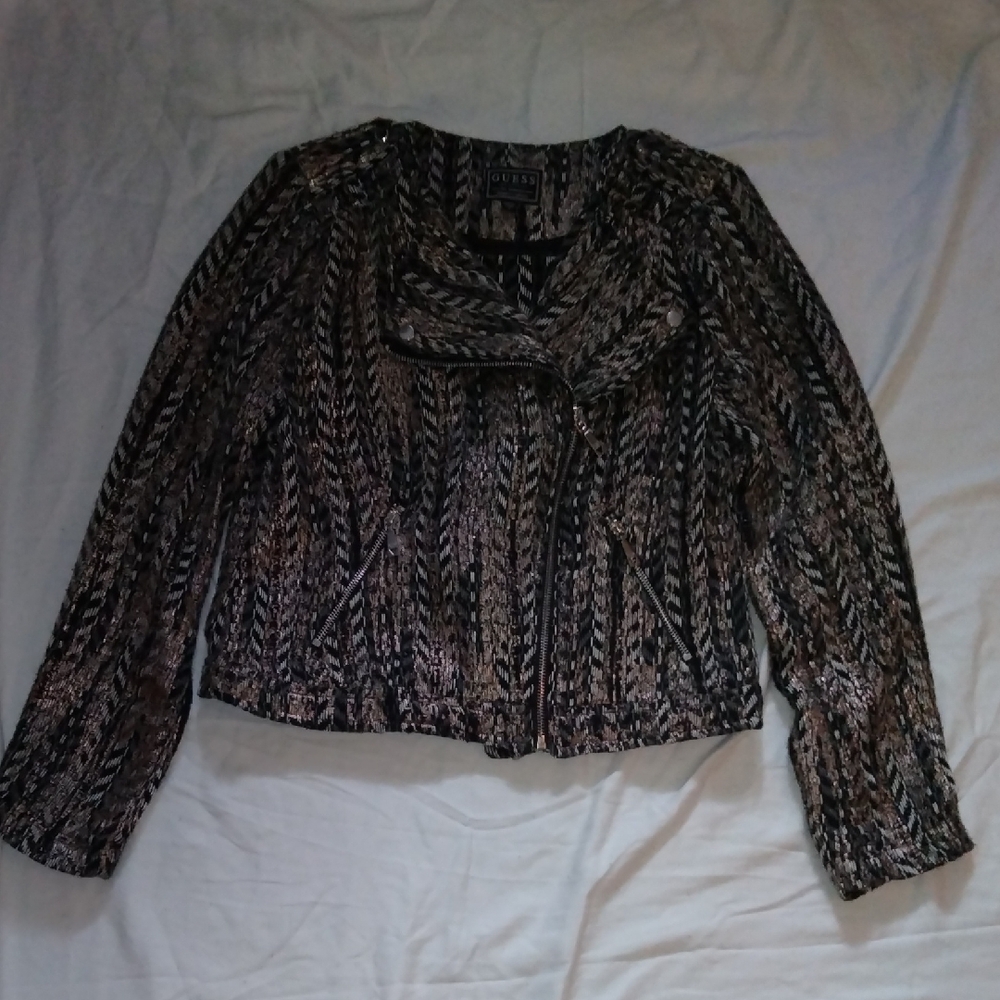Guess Black and Silver Knit Detail